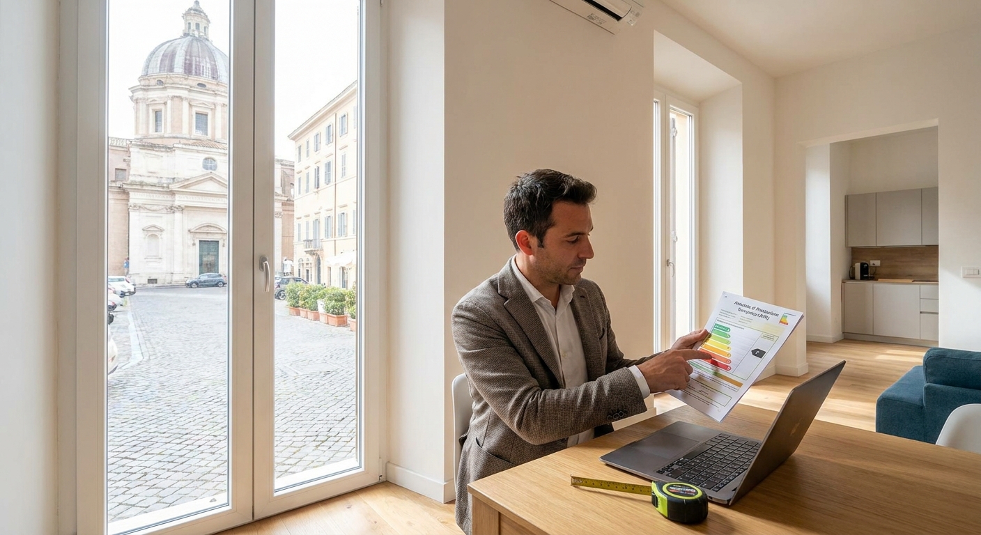 italian energy certificate APE Roma apartment