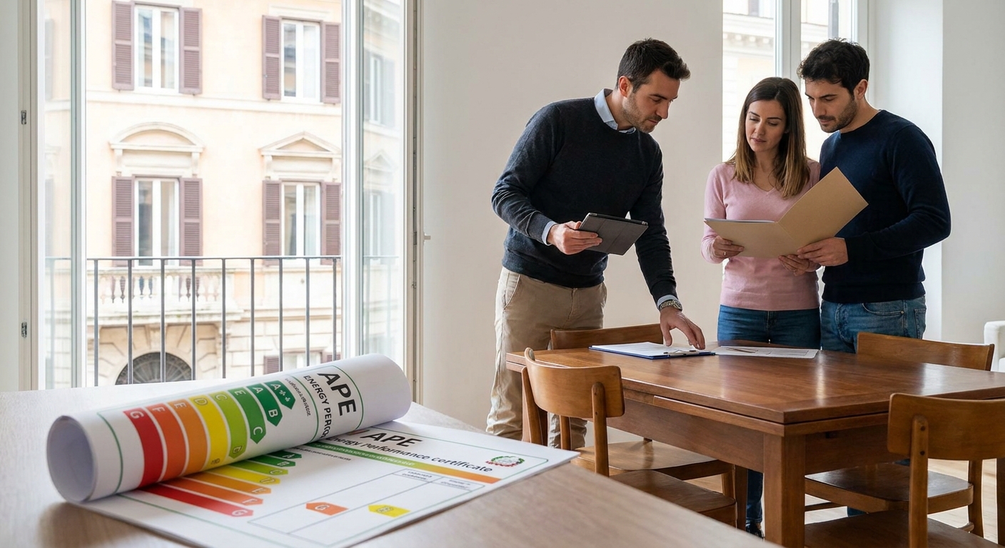 italian energy certificate APE Rome apartment