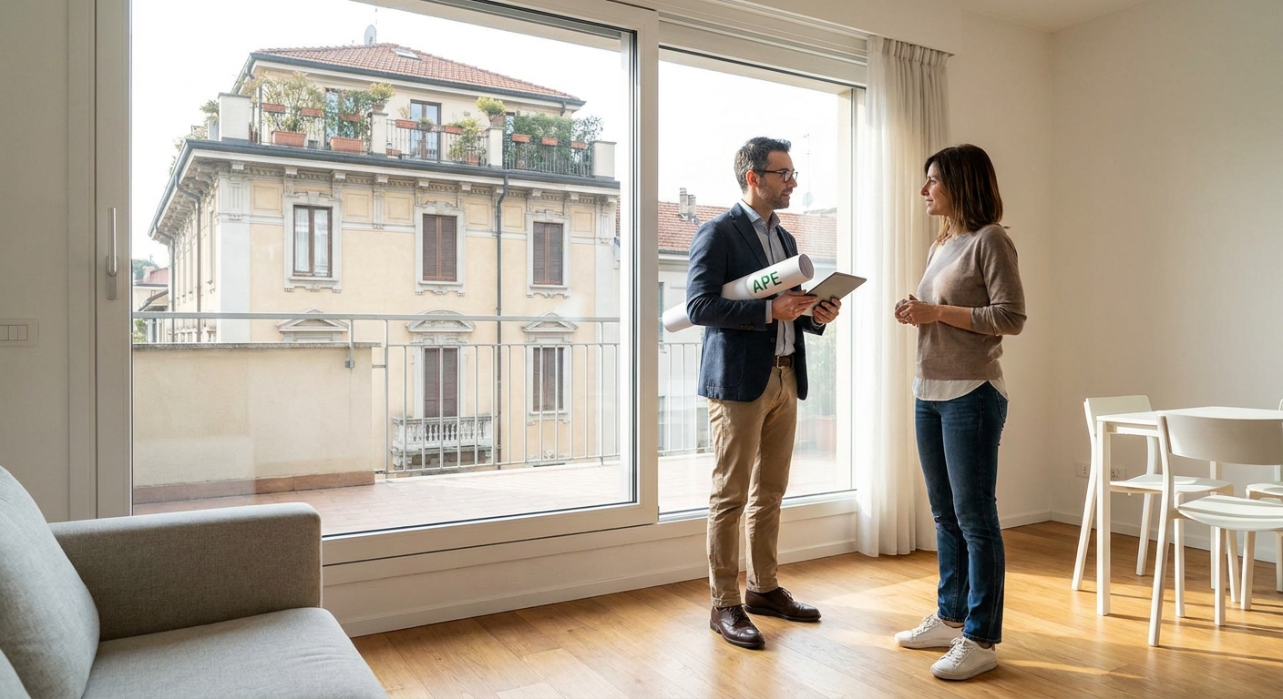 italian energy certificate APE Milano apartment
