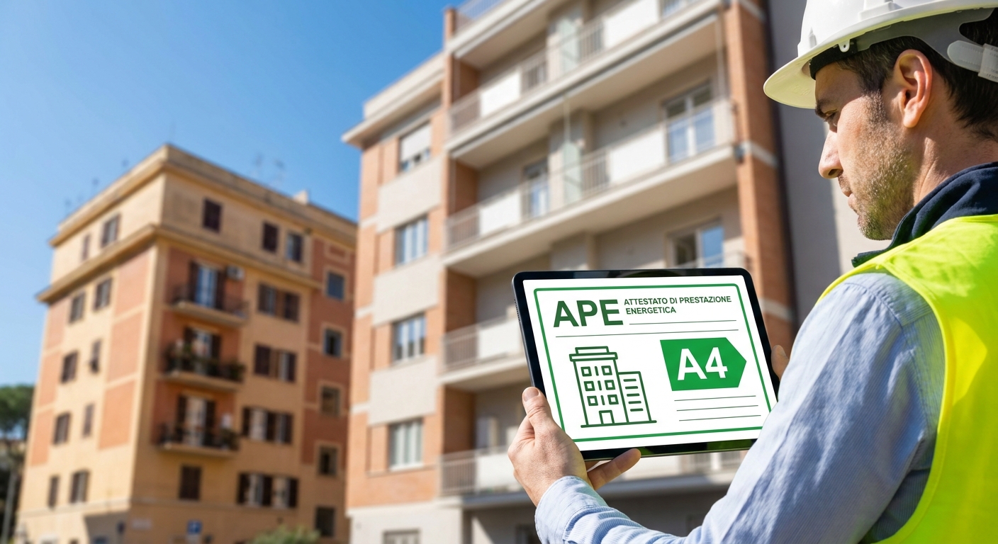 italian energy performance certificate APE label A4 class