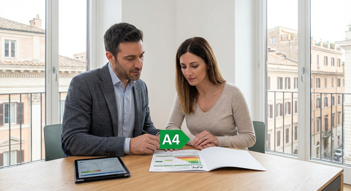 italian energy performance certificate APE label A4 class
