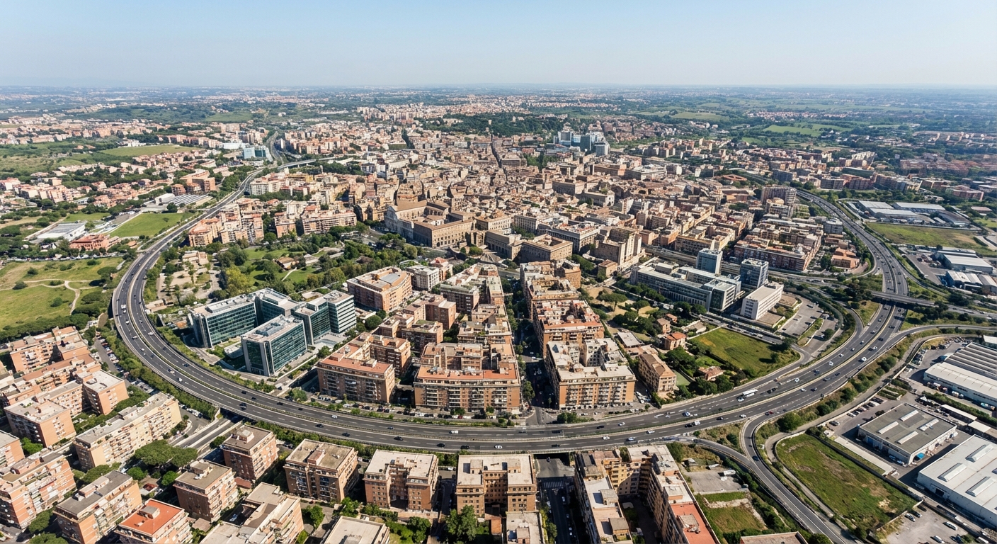aerial view of Roma highlighting areas inside and outside the GRA for real estate transactions