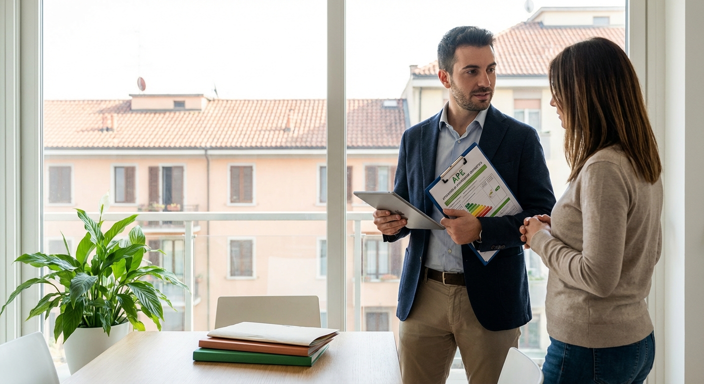 italian energy certificate APE Bergamo apartment