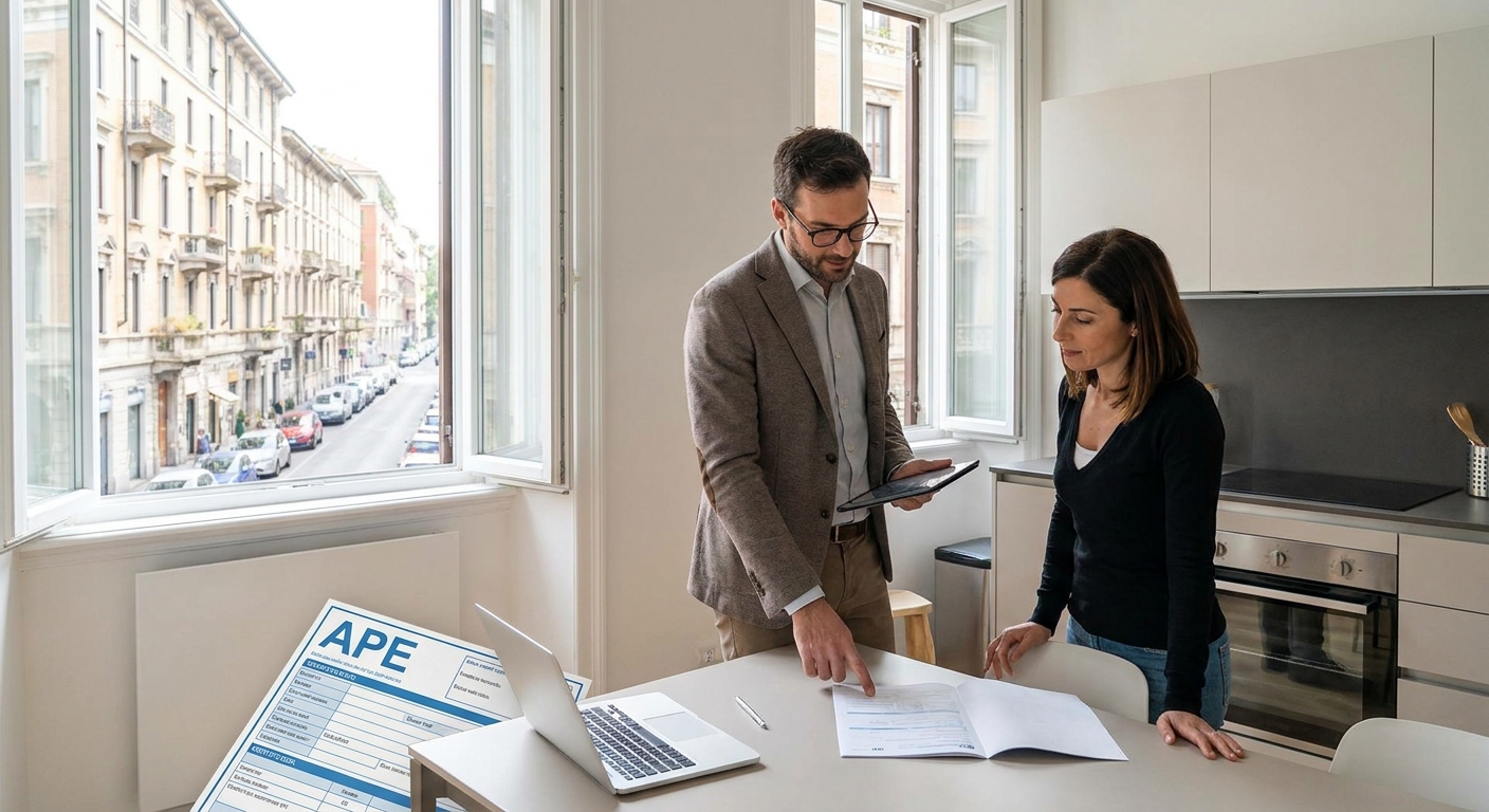 italian energy certificate APE Milano apartment