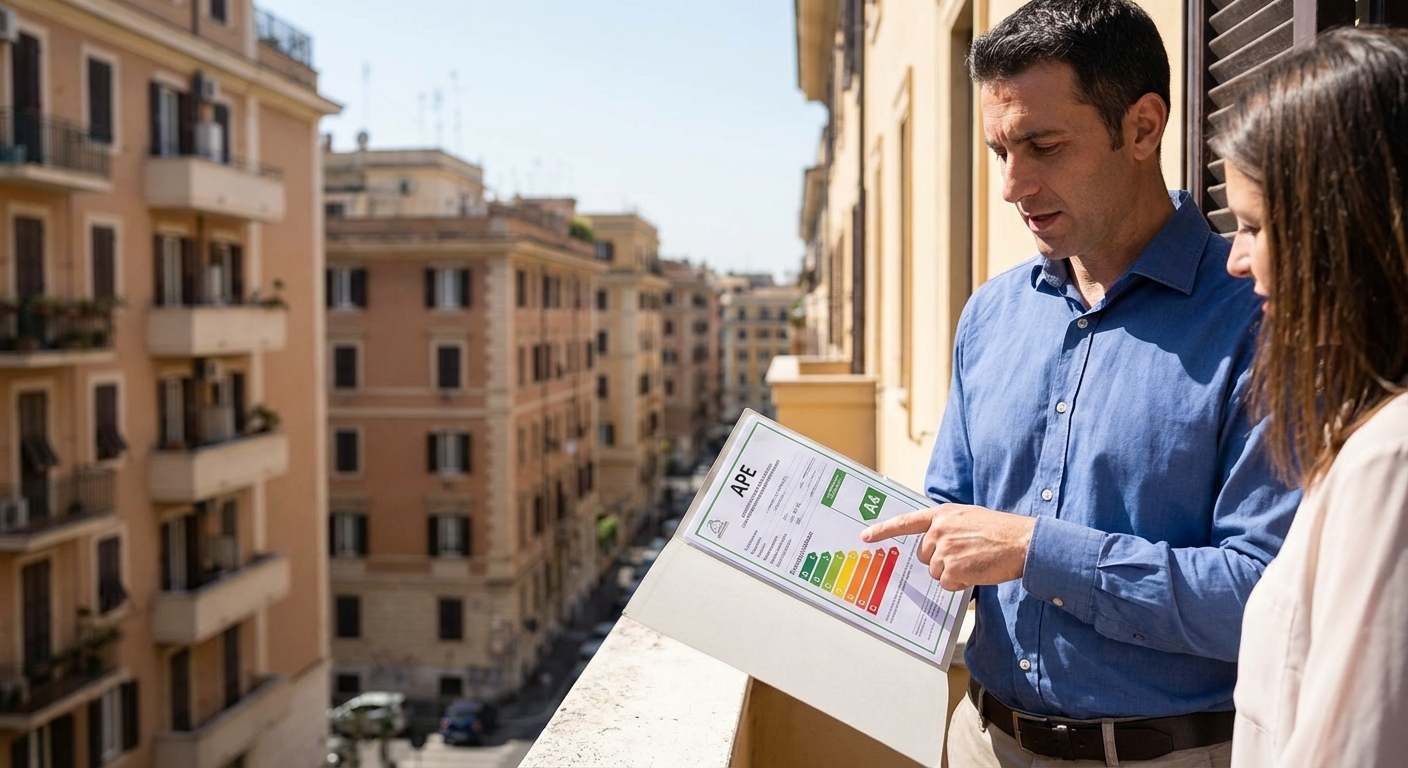 italian energy performance certificate APE label A4 class
